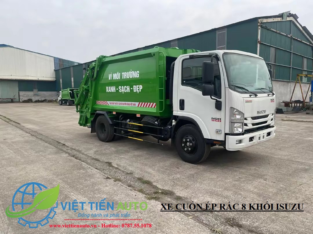 Xe ép rác 3 tấn thùng chứa rác 8 khối